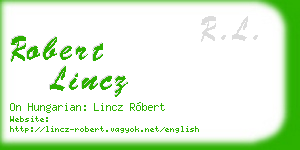 robert lincz business card